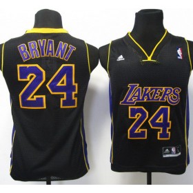 Maillot Enfant de Bryant Los Angeles Lakers #24 Noir