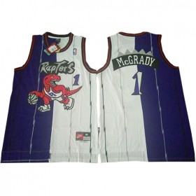 Maillot Split Raptors McGrady 1 Violet Blanc