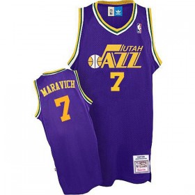 Maillot Retro Jazz Maravich 7 Pourpre