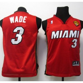 Maillot Enfant de Wade Miami Heat #3 Rouge