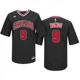 Maillot Manga Cort Rajon Rondo Bulls 9 Noir