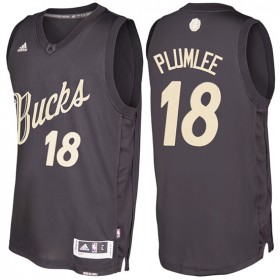 Maillot Navidad 2016 Miles Plumlee Bucks 18 Noir