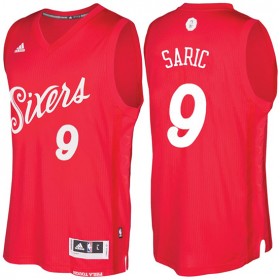 Maillot Navidad 2016 76ers Dario Saric 9 Rouge