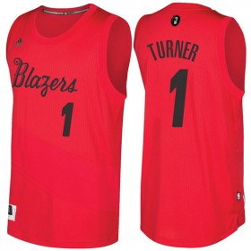 Maillot Navidad 2016 Evan Turner Blazers 1 Rouge