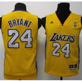 Maillot Enfant de Bryant Los Angeles Lakers #24 Jaune