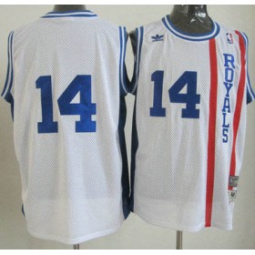 Maillot ABA de Sacramento Kings #14 Blanc