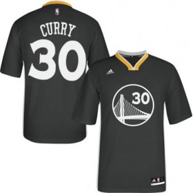 Maillot Authentic Manche Courte Warriors Curry 30 Noir