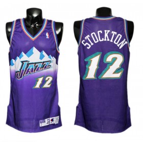 Maillot Retro Jazz Stockton 12 Pourpre