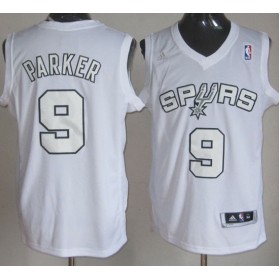 Maillot Parker San Antonio Spurs #9 Blanc