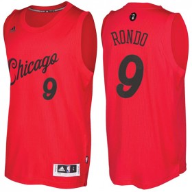 Maillot Navidad 2016 Rajon Rondo Bulls 9 Rouge