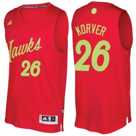 Maillot Navidad 2016 Kyle Korver Hawks 26 Rouge