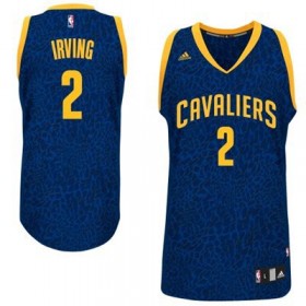 Maillot Crazy Light Leopard Cavaliers Irving 2 Bleu